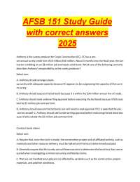 AFSB 151 Study Guide 2025/2026 with Correct Answers & Exam Prep