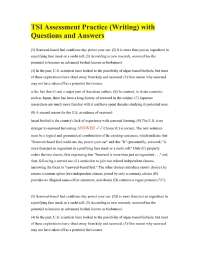 TSI Assessment Practice (Writing) with Questions and Answers