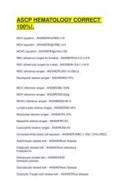 ASCP HEMATOLOGY CORRECT 100%!.