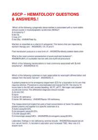 ASCP – HEMATOLOGY QUESTIONS & ANSWERS.!