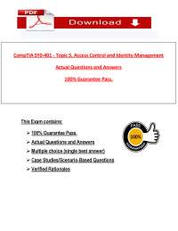 CompTIA SY0-401 – Topic 5: Access Control & Identity Management 2025/2026