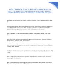 WGU C949 DATA STRUCTURES AND ALGORITHMS OA EXAM/ QUESTIONS WITH CORRECT ANSWERS/ RATED A+