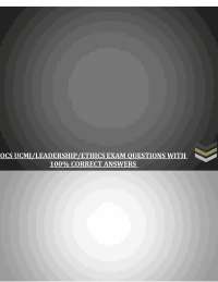 OCS UCMJ/LEADERSHIP/ETHICS EXAM QUESTIONS WITH 100% CORRECT ANSWERS