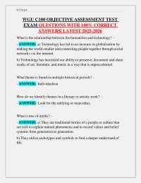 WGU C100 OBJECTIVE ASSESSMENT TEST EXAM QUESTIONS WITH 100% CORRECT ANSWERS| LATEST 2025
