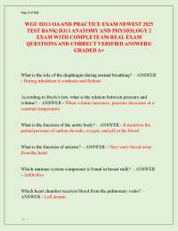 WGU D313 OA AND PRACTICE EXAM NEWEST 2025 TEST BANK| D313 ANATOMY AND PHYSIOLOGY 2 EXAM
