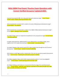 WGU D094 Final Exam/ Practice Exam Questions with Correct Verified Answers/ Updated 2024.