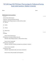 TOP 200 Drugs FOR PTCB Exam/ Pharmacology for Professional Nursing Study Guide Questions (