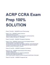 ACRP CCRA Exam Prep 100% SOLUTION