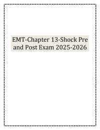 EMT-Chapter 13-Shock Pre and Post Exam 2025-2026