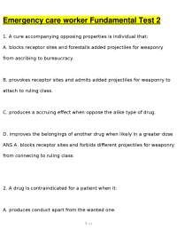 Emergency Care Worker Fundamental Test 2 | Verified Questions & Answers for EMS and Health