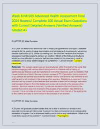 Week 8 NR 509 Advanced Health Assessment Final 2024 Newest/ Complete 100 Actual Exam Quest