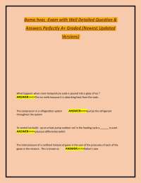 Boma hvac -Exam with Well Detailed Question & Answers Perfectly A+ Graded (Newest Updated