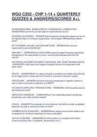 WGU C202 - CHP 1-14 + QUARTERLY QUIZZES & ANSWERS(SCORED A+).
