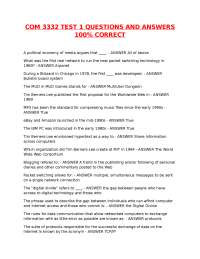 COM 3332 TEST 1 QUESTIONS AND ANSWERS 100% CORRECT.