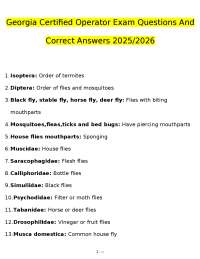 Georgia Category 41 Pest Control Mosquito Surveillance-Exam Questions And Correct Answers