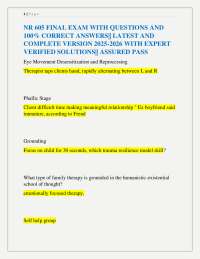 NR605 FINAL EXAM WITH QUESTIONS AND 100% CORRECT ANSWERS|| LATEST AND COMPLETE VERSION 2