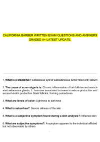 California Barber Written Exam 2025 – Questions & Answers Graded A+ Latest Update