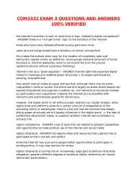 COM3332 EXAM 3 QUESTIONS AND ANSWERS 100% VERIFIED.