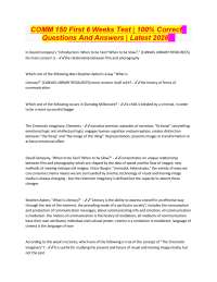 COMM 150 First 6 Weeks Test | 100% Correct Questions And Answers | Latest 2026