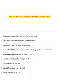 CNOR Exam Preparation – Complete Review – Graded A+ and 100% Verified – 2025/26 Edition