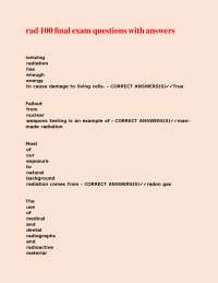 rad 100 final exam questions with answers.