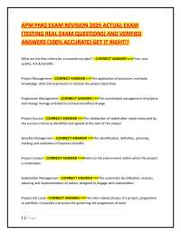 APM PMQ EXAM REVISION 2025 ACTUAL EXAM (TESTING REAL EXAM QUESTIONS) AND VERIFIED ANSWER