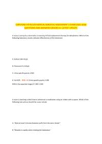 Capstone ATI NCLEX Medical-Surgical Assessment 1 Exam 2025–2026 | Complete Questions and C