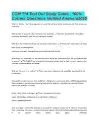 COM 114 Test Out Study Guide: Questions and Answers