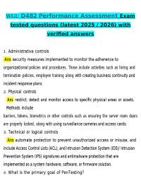 WGU D482 Performance Assessment | Tested Questions & Verified Answers (Latest 2025/2026)