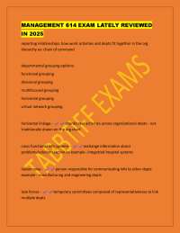 MANAGEMENT 614 EXAM LATELY REVIEWED IN 2025