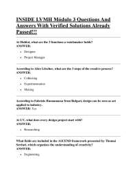 INSIDE LVMH Módulo 3 Questions And Answers With Verified Solutions Already Passed!!!