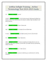 JetBlue Inflight Training _ Airline Terminology Test 2024-2025 Guide