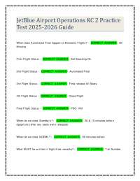 JetBlue Airport Operations KC 2 Practice Test 2025-2026 Guide