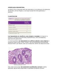 Hiperplasia Endometrial: Clasificación, Diagnóstico y Tratamiento