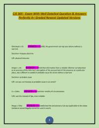 CJS 305 - Exam With Well Detailed Question & Answers Perfectly A+ Graded Newest Updated V