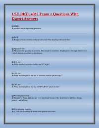 LSU BIOL 4087 Exam 1 Questions With Expert Answers | Ace Your Exam