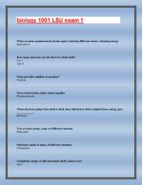 biology 1001 LSU exam 1 Smart Revision: Questions & Solutions That Work