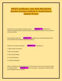 MPOETC Certification- Exam With Well Detailed Question & Answers Perfectly A+ Graded Newe