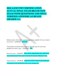2024 AANP FNP CERTIFICATION ACTUAL FINAL EXAM BRAND NEW EXAM WITH QUESTIONS