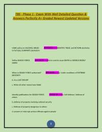 TBS - Phase 1 - Exam With Well Detailed Question & Answers Perfectly A+ Graded Newest Upd