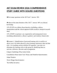 AKT EXAMPREP 2026 FULLY SOLVED EDITION WITH CORRECT ANSWERS