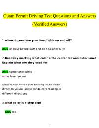 Guam Driving Permit Test: Q&A for Exam Preparation