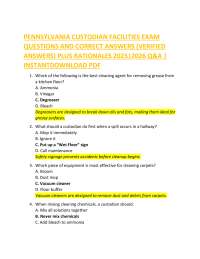 Pennsylvania Custodian Facilities Exam Q&A 2025-2026