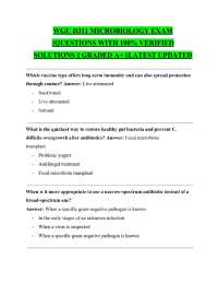 WGU D311 MICROBIOLOGY EXAM ||QUESTIONS WITH 100% VERIFIED SOLUTIONS || GRADED A+ ||LATEST