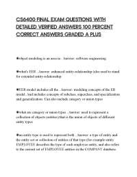 CS6400 FINAL EXAM QUESTIONS WITH DETAILED VERIFIED ANSWERS 100 PERCENT CORRECT ANSWERS GRA