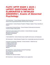 FLETC UPTP EXAM 1 2025 | LATEST QUESTIONS WITH ELABORATED & DETAILED ANSWERS!!, Exams of A
