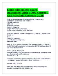 Ecmo Specialist Exam Questions With 100% Correct And Verified Answers 2026