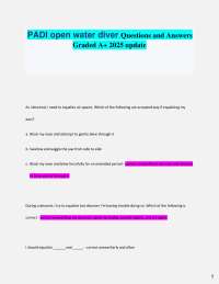 PADI Open Water Diver Certification: Practice Questions and Answers