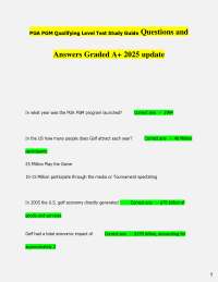 PGA PGM Qualifying Level Test: Study Guide with Questions and Answers