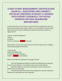 Cvent Event Management Certification Exam Questions and Answers 2025-2026